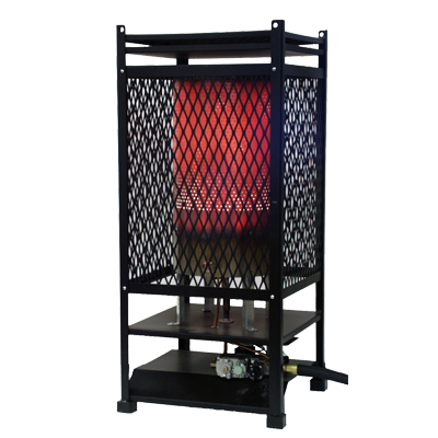 Radiant heater with heavy-duty frame