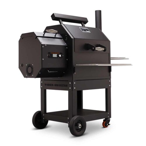 Yoder Smokers YS480S pellet grill with ACS digital controls, Wi-Fi connectivity, and heavy-duty steel construction