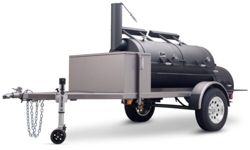The Frontiersman Ready to leave cooking for the family, friends, and mid-sized gatherings behind? The Frontiersman is intended to help you forge a new path; maybe you have dreamed of turning your hobby into a career such as competitive cooking, event catering, mobile concessions, or even a restaurant. This 30″ pit, built to your specifications, will help you conquer that dream. The Frontiersman is available in either a single, double, or triple door model. Call or e-mail us to custom configure the Frontiersman to your specifications.